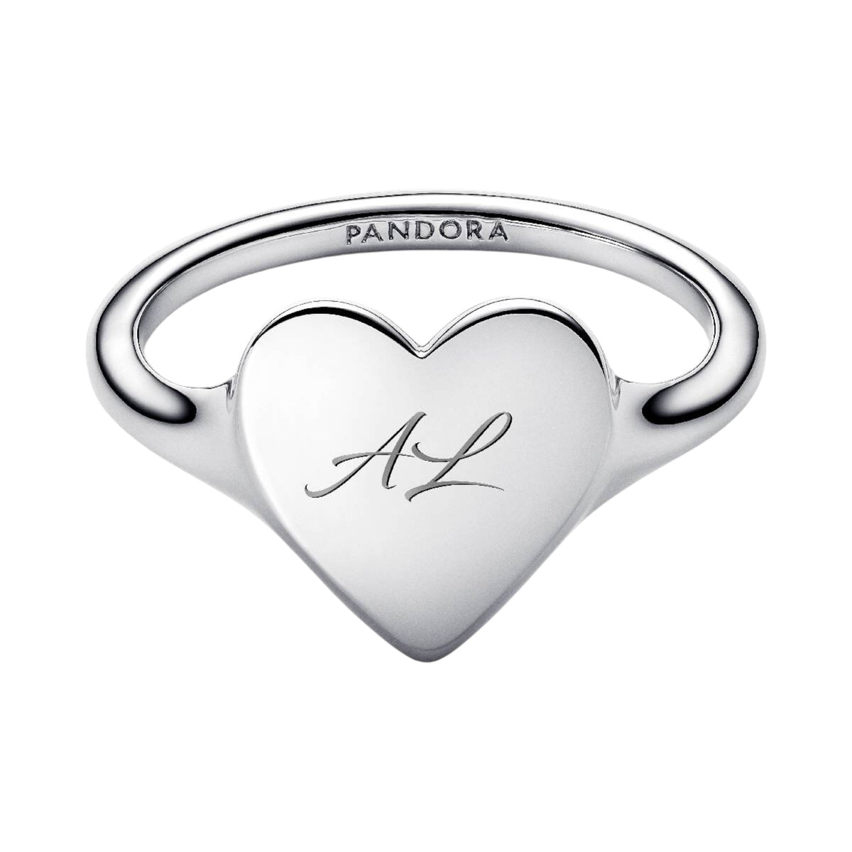 Moments Ring Herz Gravurplatte silber