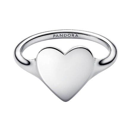 Moments Ring Herz Gravurplatte silber