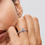TIMELESS Ring Schmetterling silberfarben blau