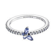 TIMELESS Ring Schmetterling silberfarben blau