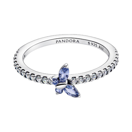 TIMELESS Ring Schmetterling silberfarben blau