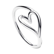 Ring Herz silberfarben