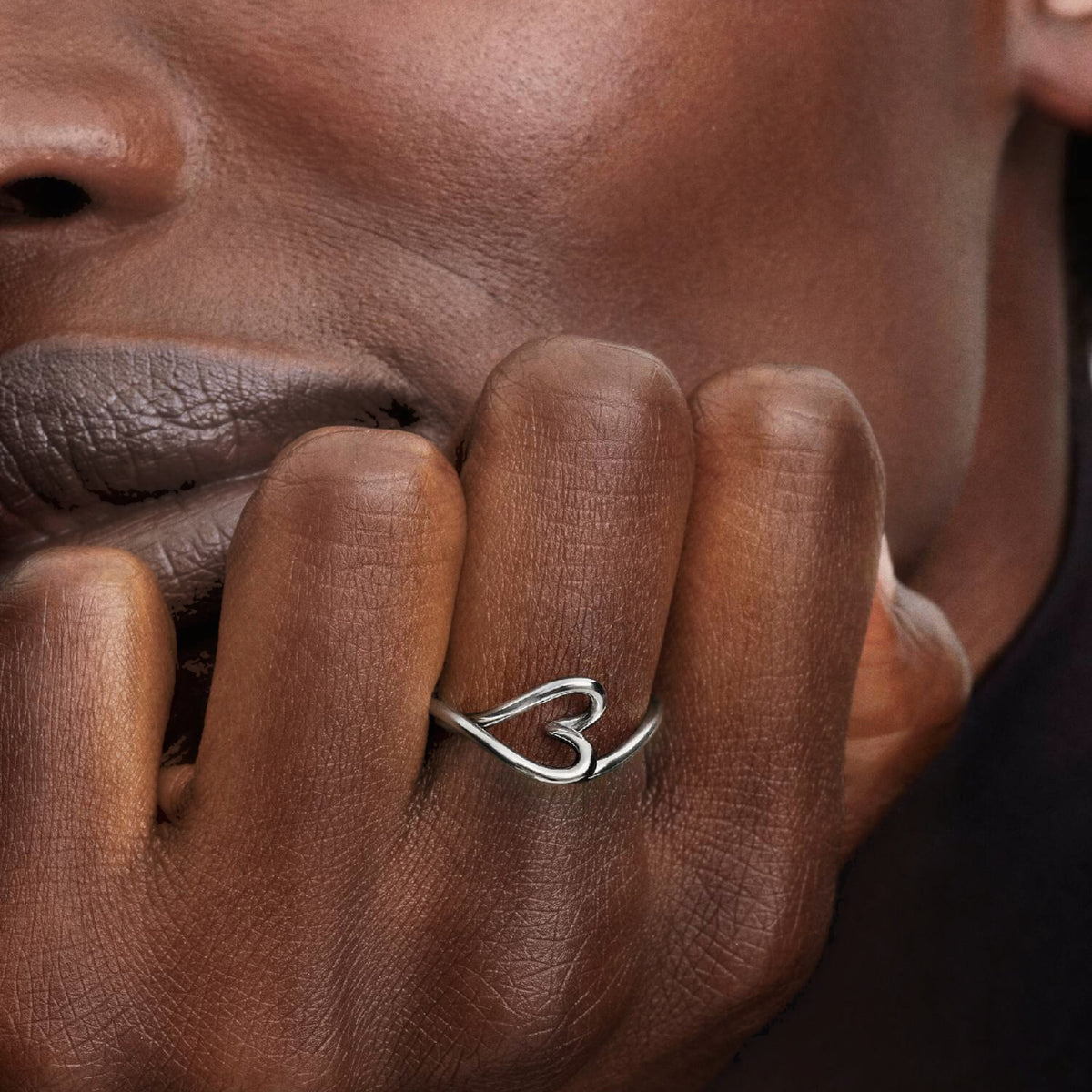 Ring Herz silberfarben