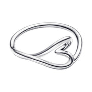 Ring Herz silberfarben