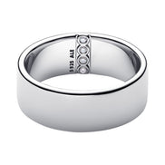 Breiter Gravierbarer Ring mit Zirkonia