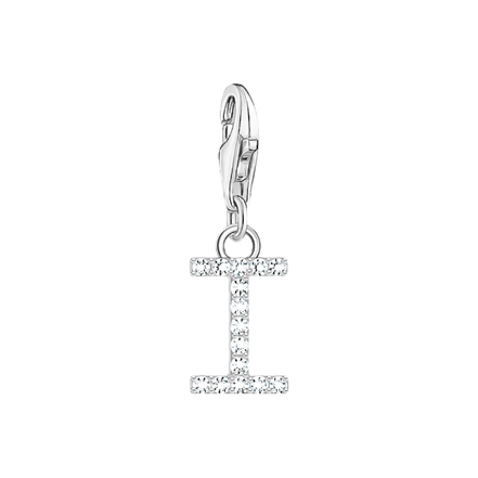 Charm-Anhänger Buchstabe I Silber
