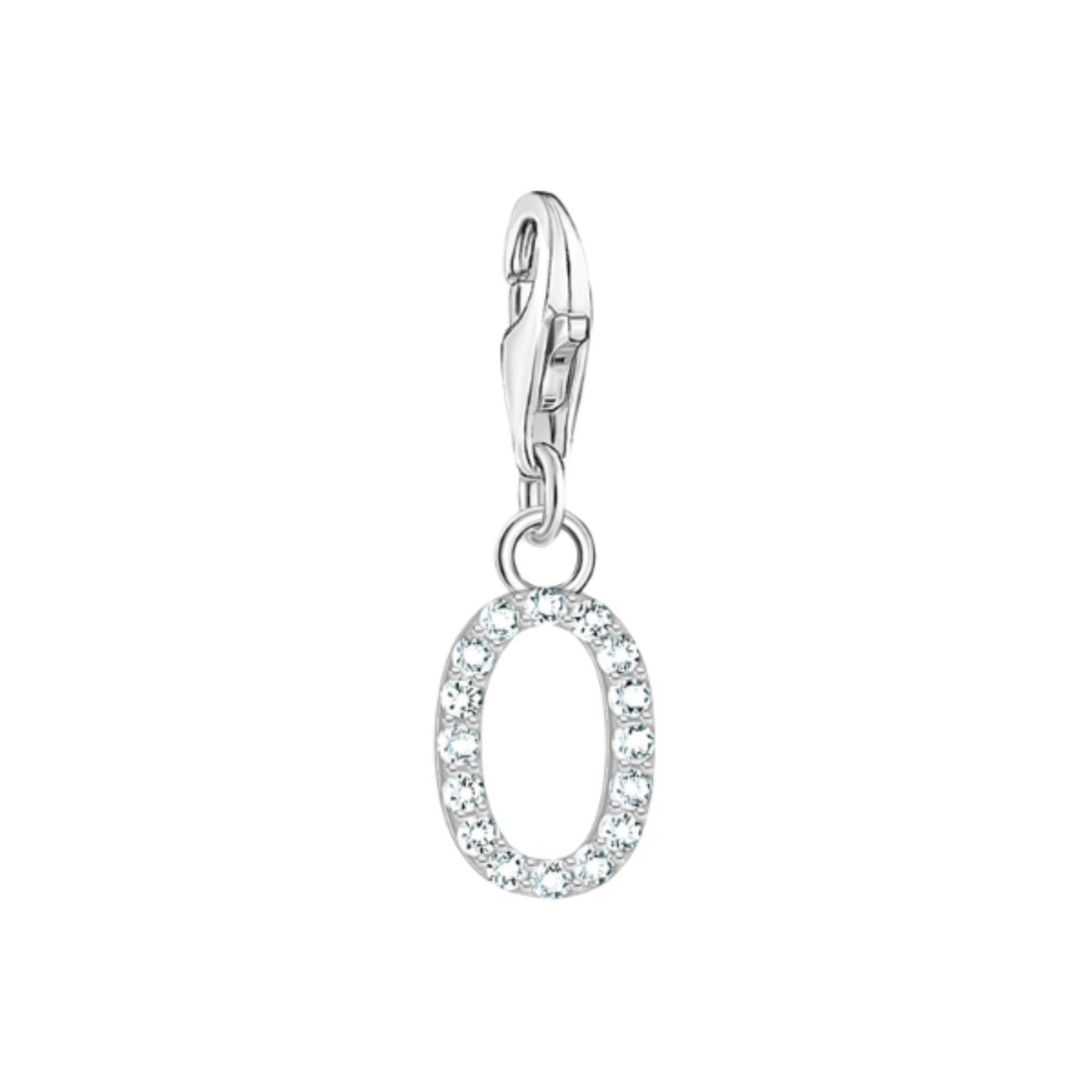 Charm-Anhänger Buchstabe O Silber
