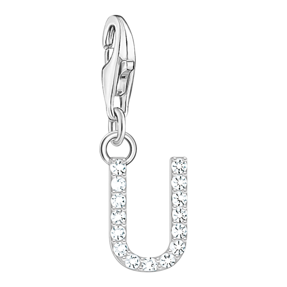 Charm-Anhänger Buchstabe U Silber