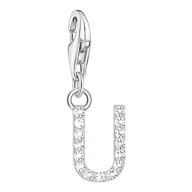 Charm-Anhänger Buchstabe U Silber