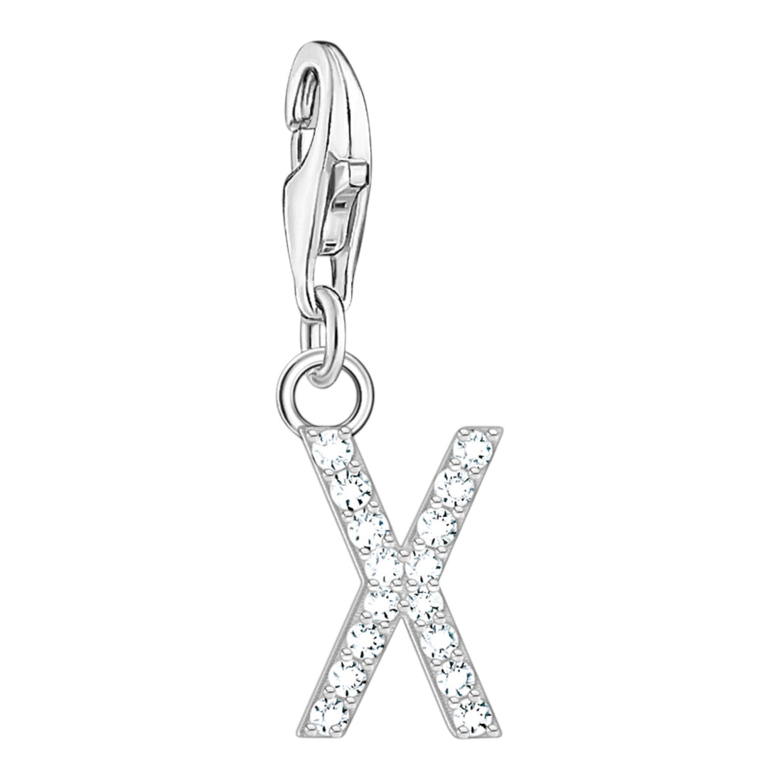 Charm-Anhänger Buchstabe X Silber