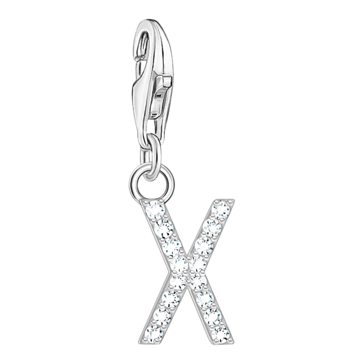 Charm-Anhänger Buchstabe X Silber