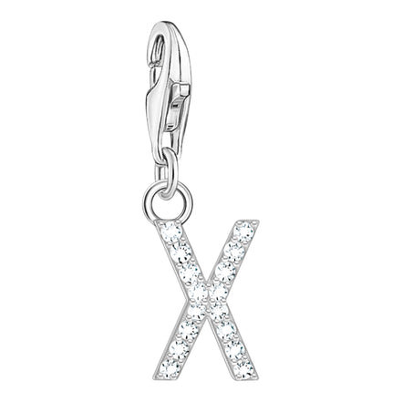 Charm-Anhänger Buchstabe X Silber