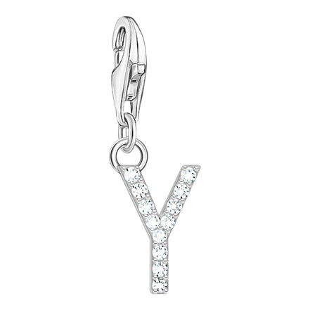 Charm-Anhänger Buchstabe Y Silber