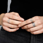 Ring Funkelnder Wunsch Silber Zirkonia