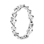 Ring verknotete Herzen Silber