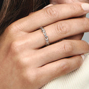 Ring verknotete Herzen Silber