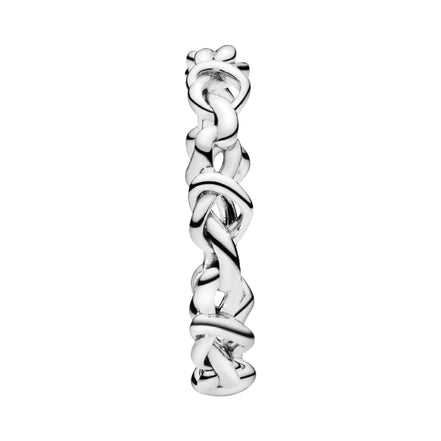 Ring verknotete Herzen Silber