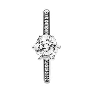 Ring Funkelnde Krone weißer Zirkonia Silber