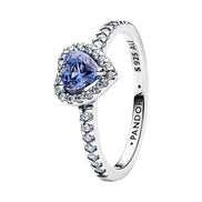 TIMELESS Ring Herz silberfarben blau