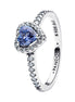 TIMELESS Ring Herz silberfarben blau