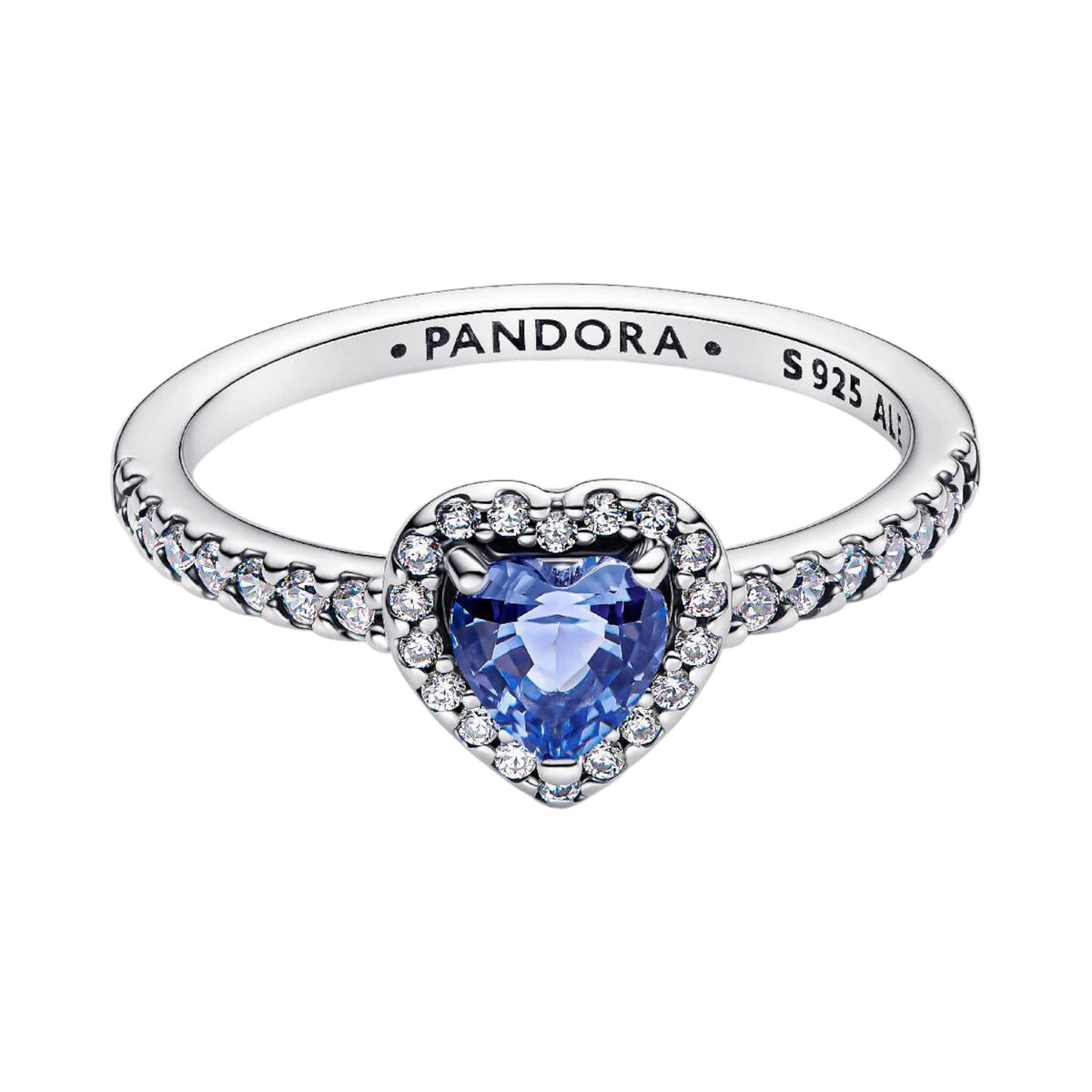 TIMELESS Ring Herz silberfarben blau