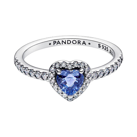 TIMELESS Ring Herz silberfarben blau