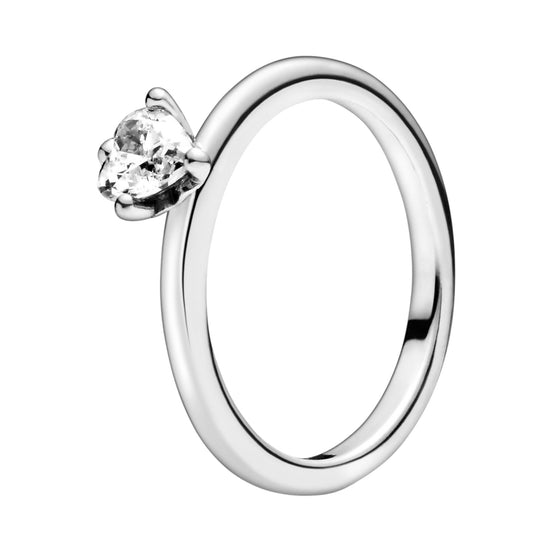Ring Herz mit Zirkoniastein Silber