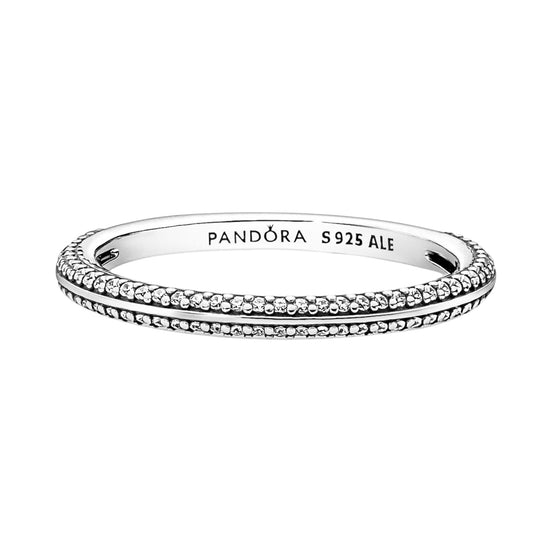 ME Ring Pavé Silber Zirkonia