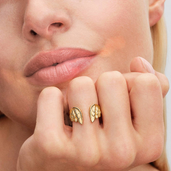MARVEL Ring Thor Flügel goldfarben