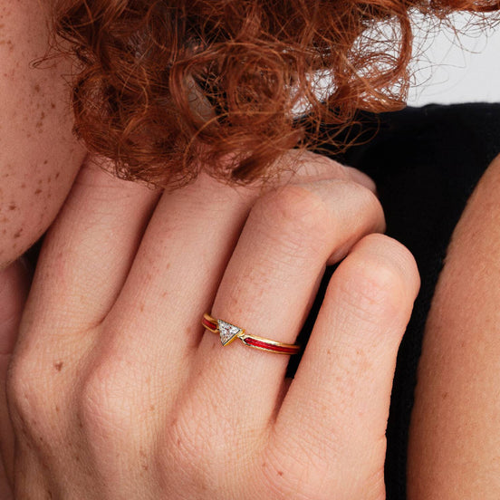 MARVEL Ring Iron Man goldfarben rot