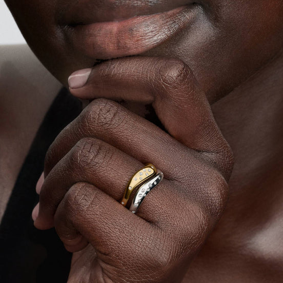 ESSENCE Ringe Stapelbar Bicolor Zirkonia