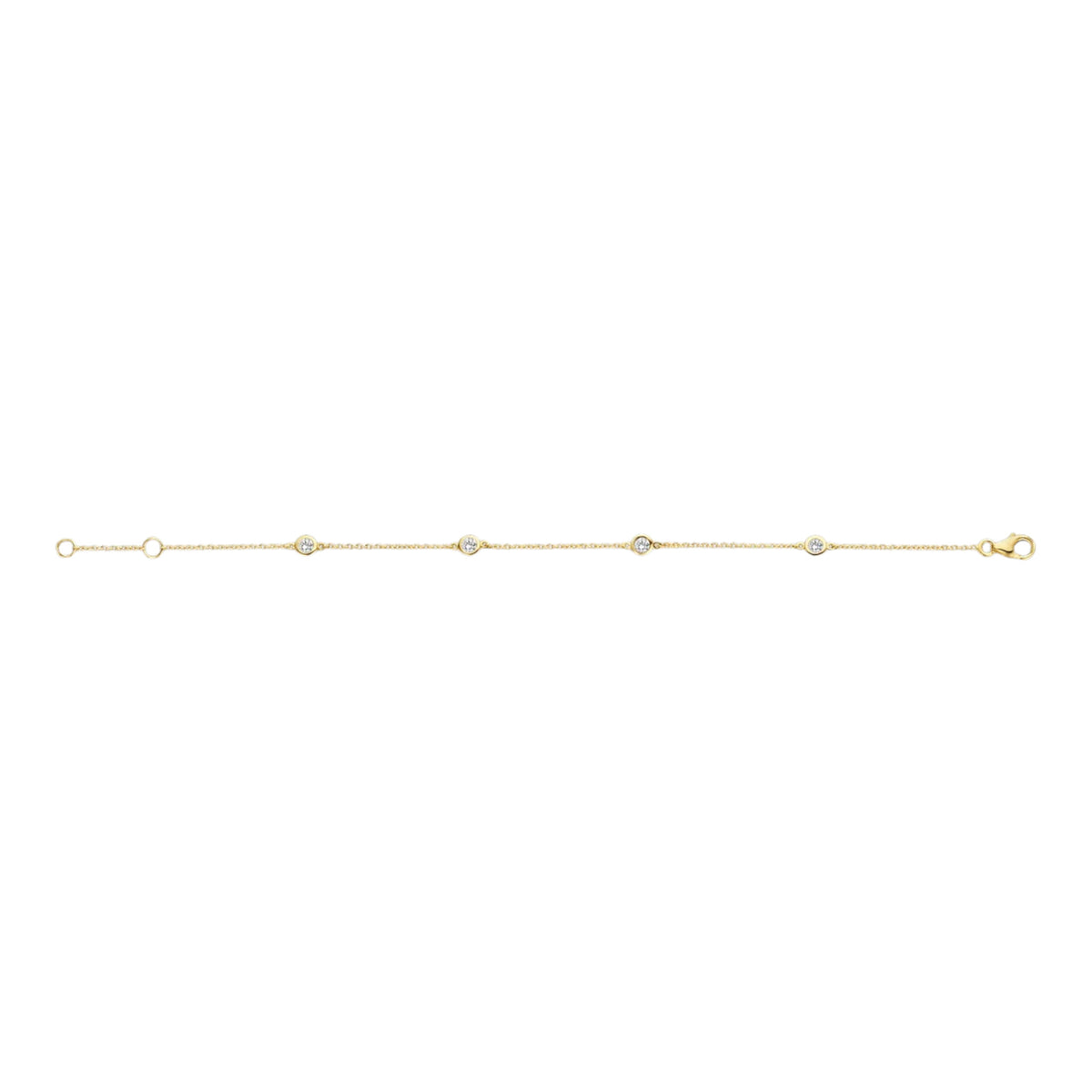Armband aus 585er Gold mit 5 runden Zirkonia