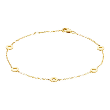 Armband aus 585er Gold mit ringförmigen Elementen