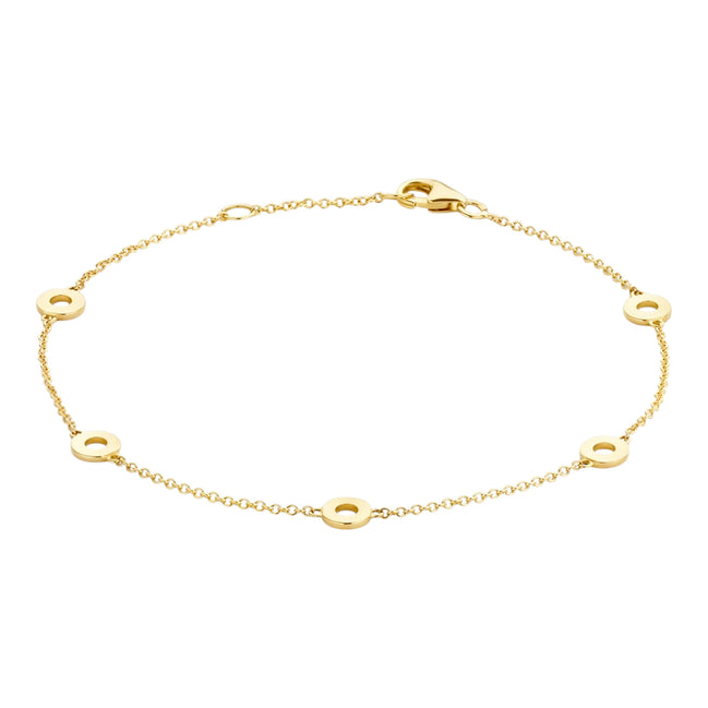 Armband aus 585er Gold mit ringförmigen Elementen