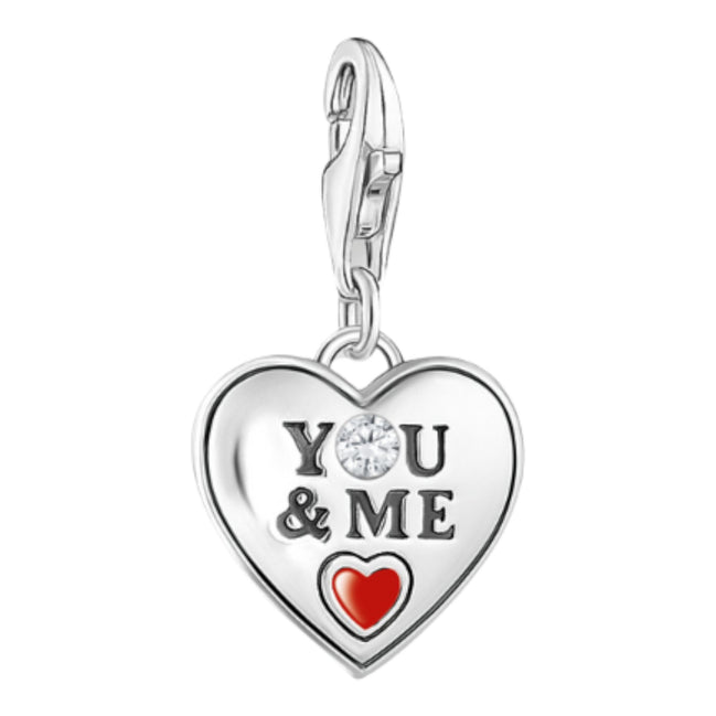 Charm Herz YOU & ME Silber