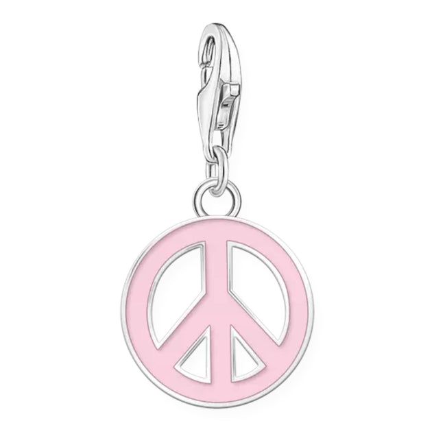 Charm-Anhänger Peace Zeichen Rosa