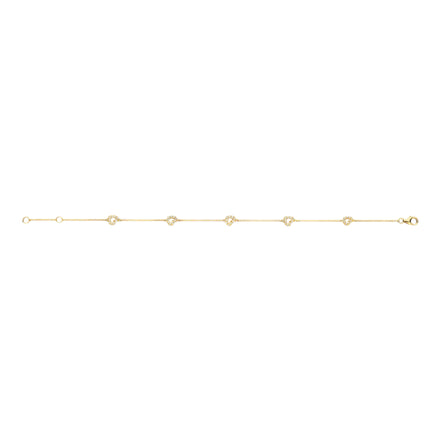Armband aus 585er Gold mit herzförmigen Elementen