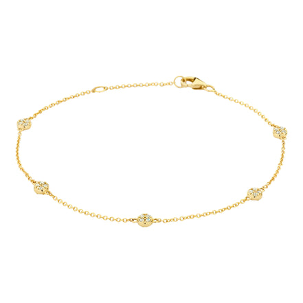 Armband aus 585er Gold mit runden Elementen und Zirkonia