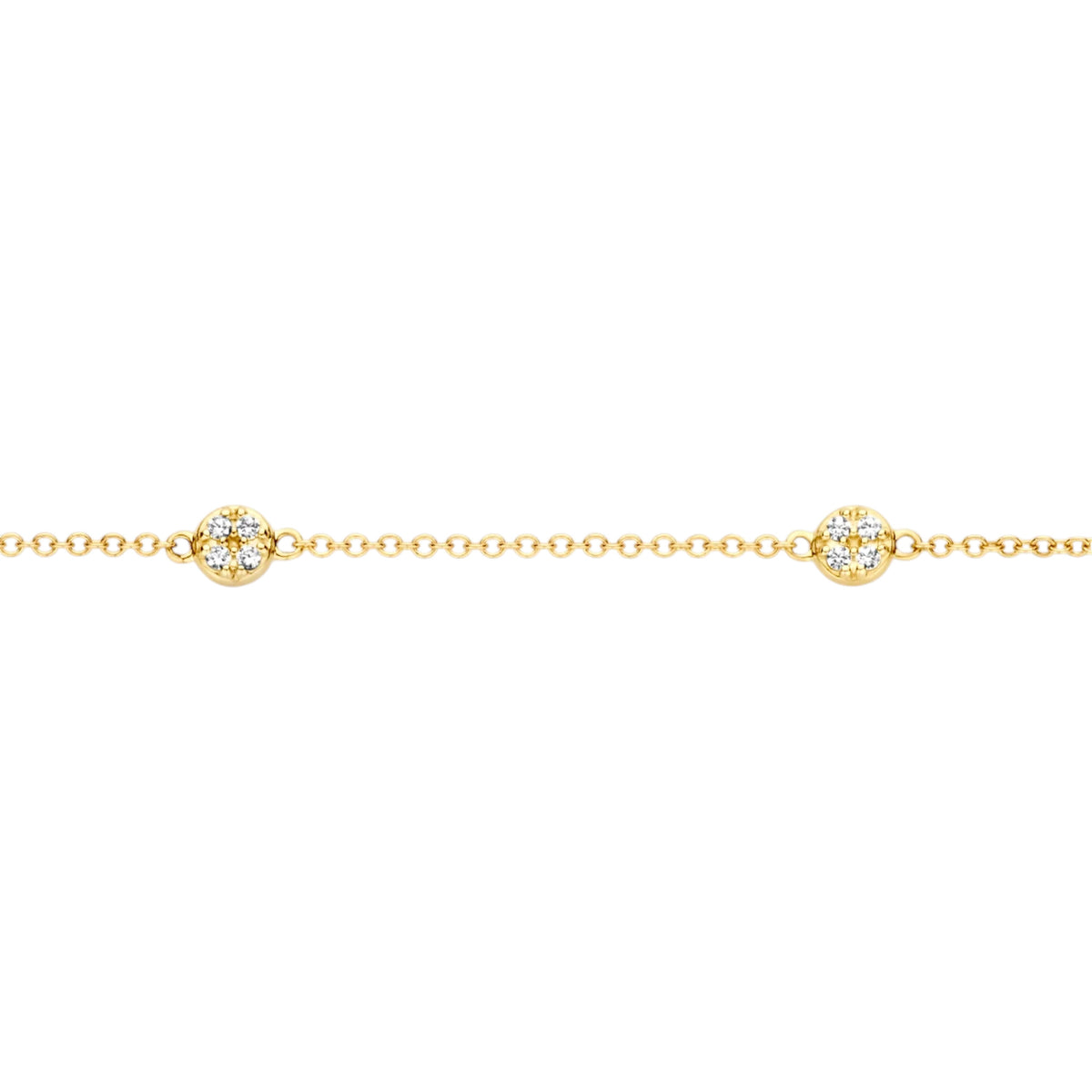 Armband aus 585er Gold mit runden Elementen und Zirkonia
