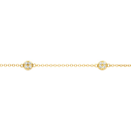 Armband aus 585er Gold mit runden Elementen und Zirkonia