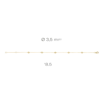 Armband aus 585er Gold mit runden Elementen und Zirkonia