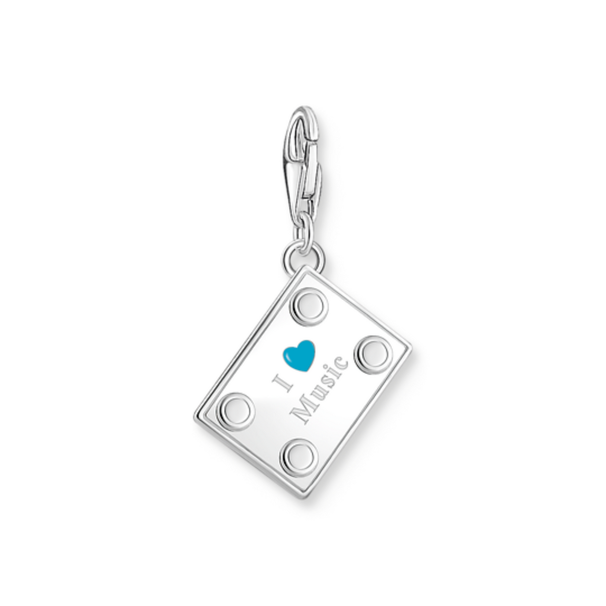 Charm-Anhänger Plattenspieler silber