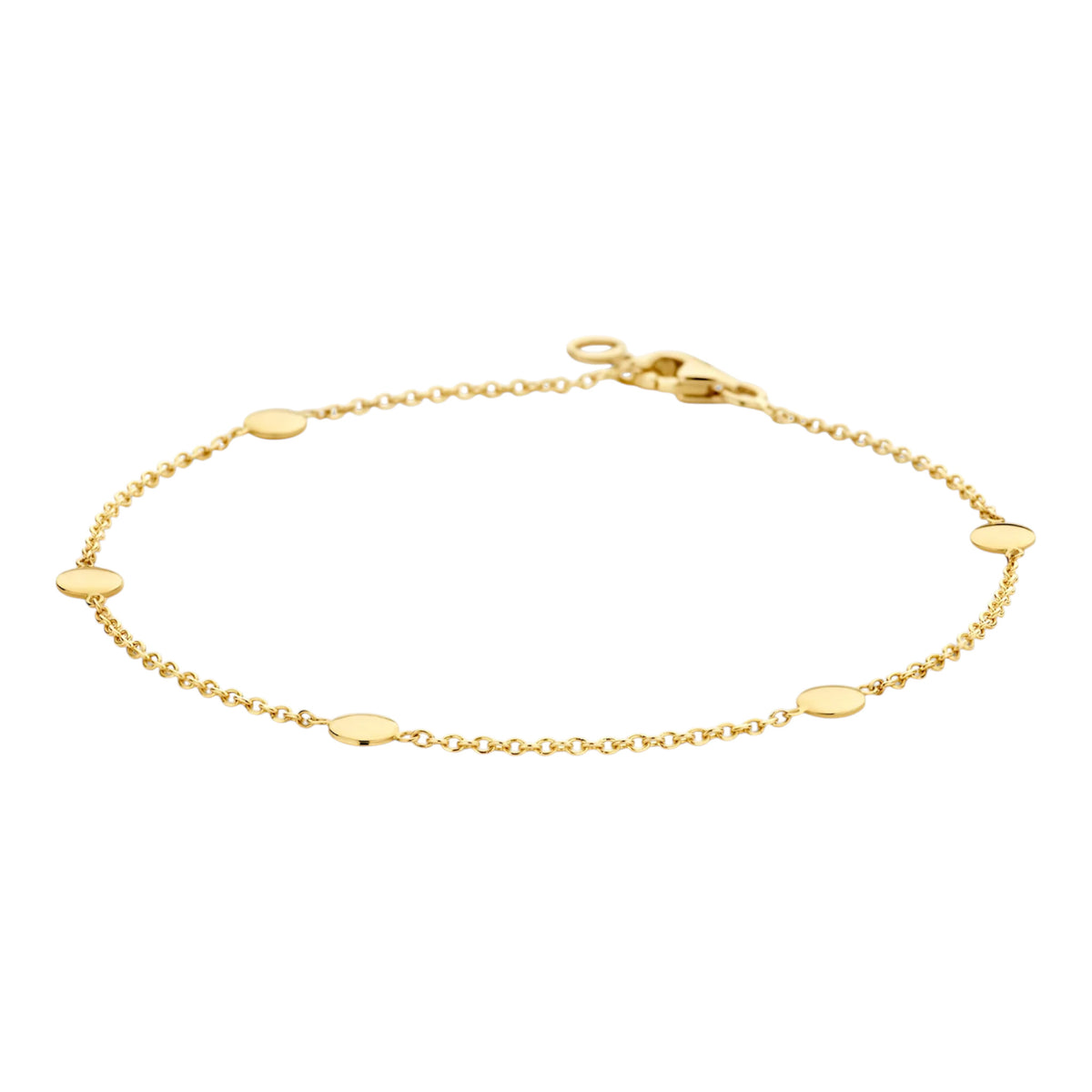 Armband aus 585er Gold mit runden Plättchen