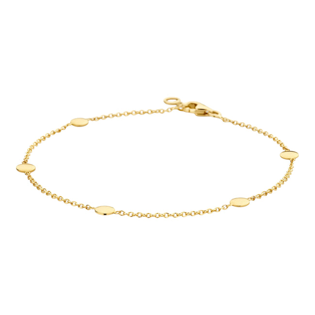 Armband aus 585er Gold mit runden Plättchen