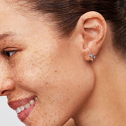 Ohrstecker Bicolore Sterne mit Zirkonia
