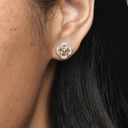 Ohrstecker Blume Bicolor 14K Gold