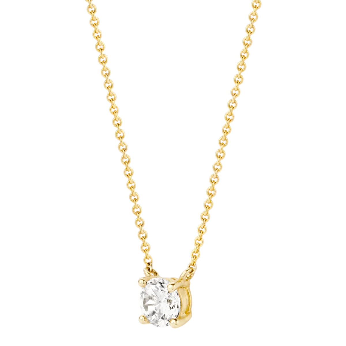 Halskette aus 585er Gold mit Zirkonia-Anhänger