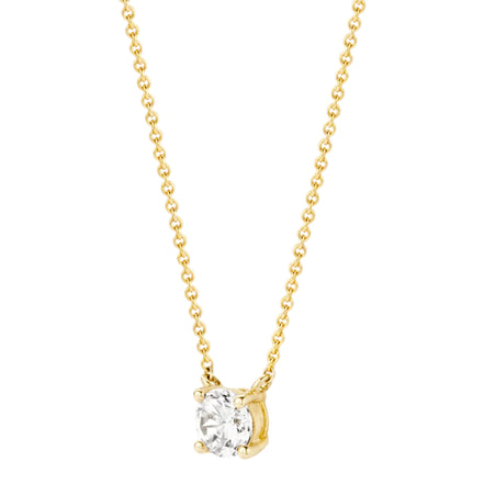 Halskette aus 585er Gold mit Zirkonia-Anhänger