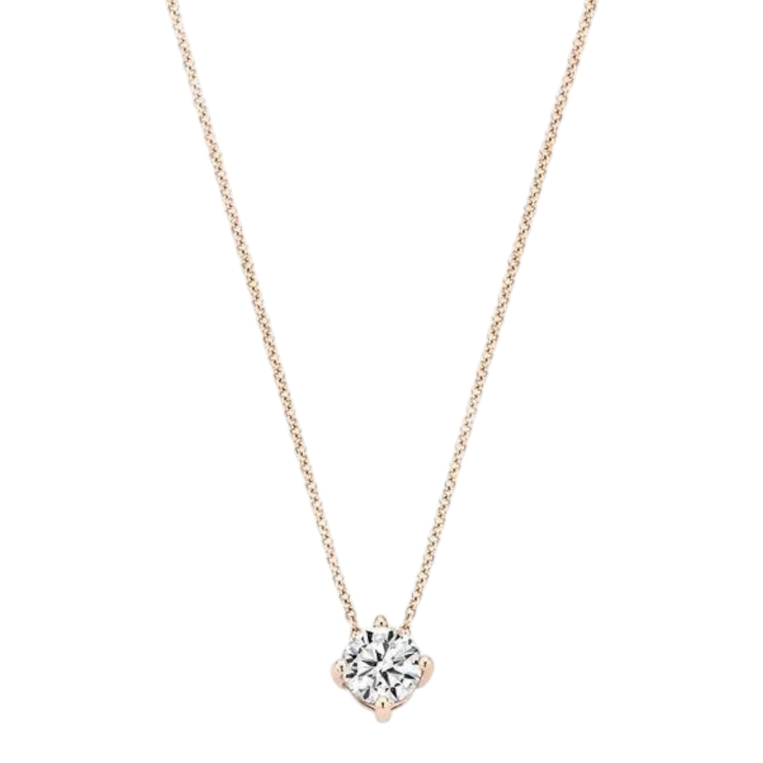 Halskette aus 585er Roségold mit Zirkonia