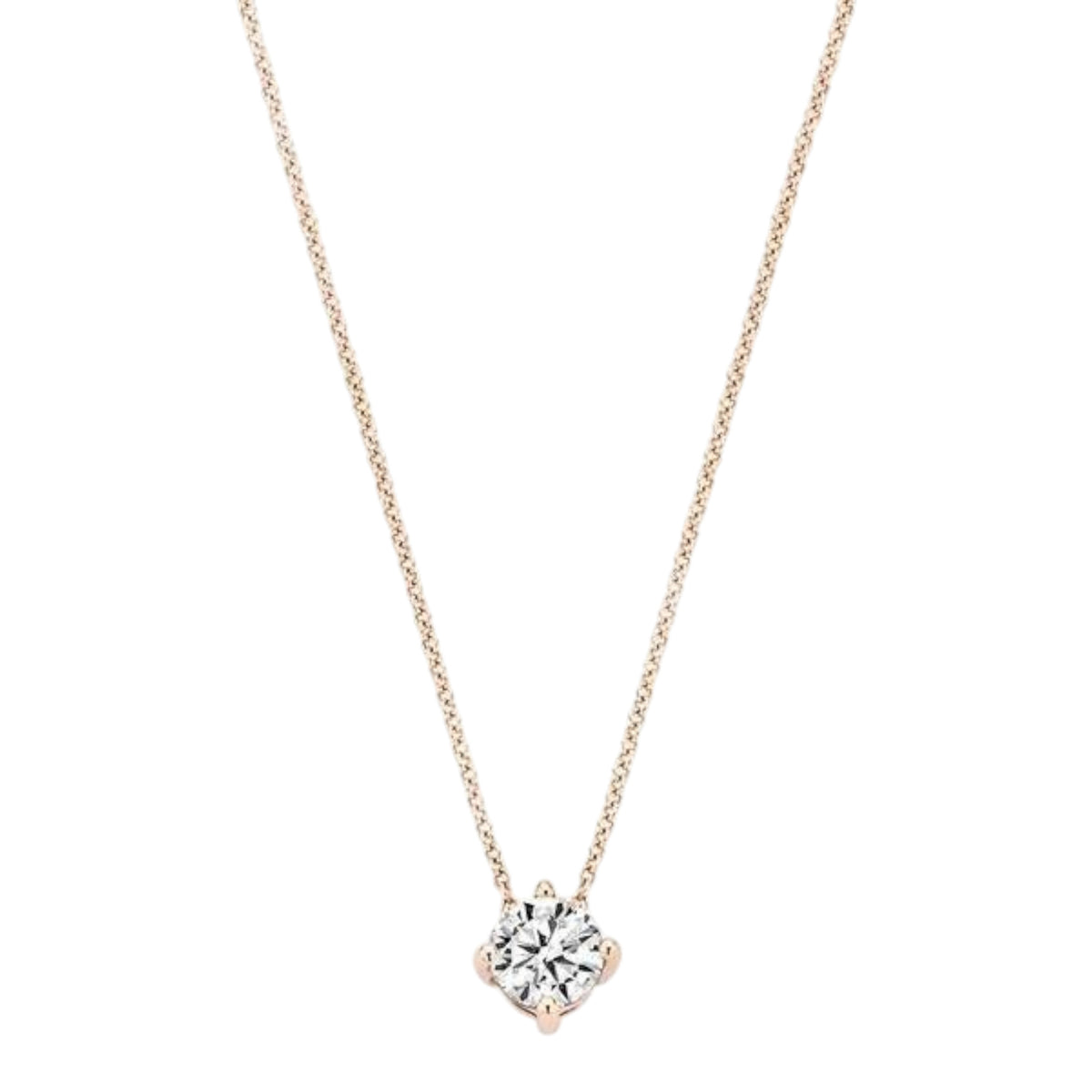 Halskette aus 585er Roségold mit Zirkonia